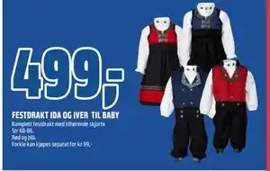 Coop Obs FESTDRAKT IDA OG IVER TIL BABY tilbud