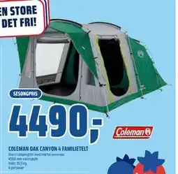 Coop Obs COLEMAN OAK CANYON 4 FAMILIETELT tilbud