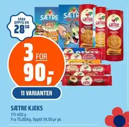 Coop Obs 11 VARIANTER SÆTRE KJEKS tilbud