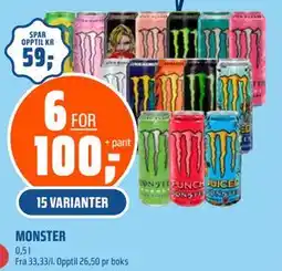 Coop Obs 15 VARIANTER MONSTER tilbud