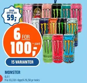 Coop Obs 15 VARIANTER MONSTER tilbud
