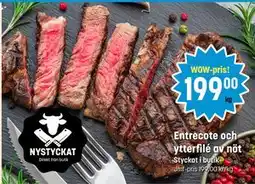 Eurocash Entrecote och ytterfilé av nöt tilbud