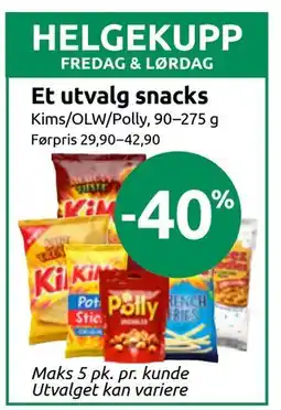 Joker Et utvalg snacks tilbud