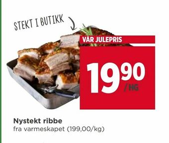 Meny Nystekt ribbe tilbud