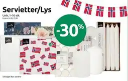 Joker Servietter/Lys tilbud