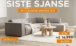 Skeidar Enjoy hjørnesofa tilbud
