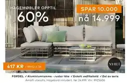Skeidar Amalfi utesofa tilbud