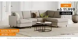 Skeidar Oslo Plus U-sofa tilbud