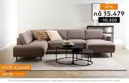Skeidar Portland U-sofa oppsett tilbud