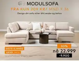 Skeidar Pixel U-sofa tilbud