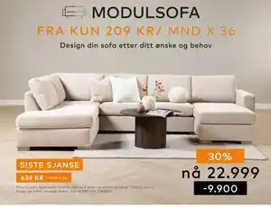 Skeidar Pixel U-sofa tilbud