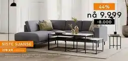 Skeidar Portland hjørnesofa tilbud