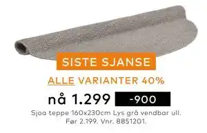 Skeidar Sjoa teppe tilbud