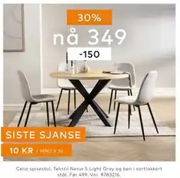 Skeidar Celia spisestol tilbud