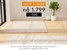 Skeidar Misato teppe tilbud