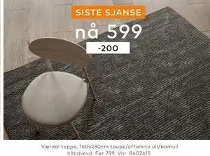 Skeidar Værdal teppe tilbud