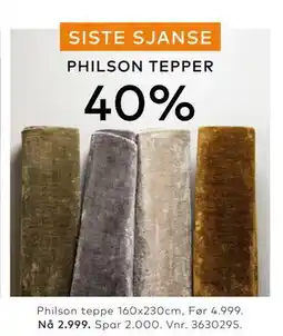 Skeidar Philson teppe tilbud
