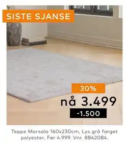 Skeidar Teppe Marsala tilbud