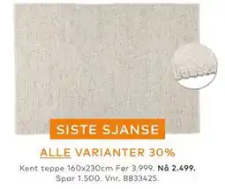 Skeidar Kent teppe tilbud