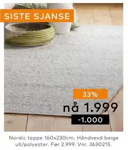 Skeidar Nordic teppe tilbud