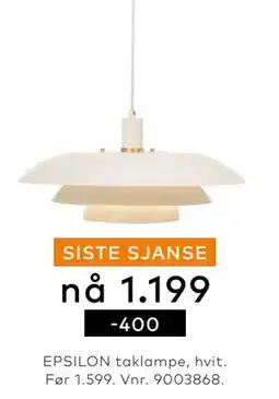 Skeidar EPSILON taklampe tilbud