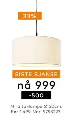 Skeidar Mira taklampe tilbud