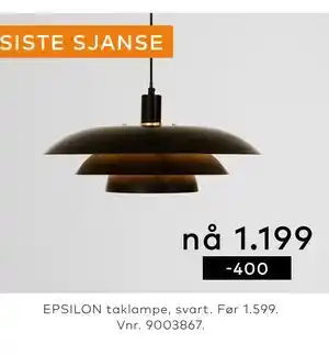 Skeidar EPSILON taklampe tilbud
