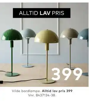 Skeidar Vilde bordlampe tilbud