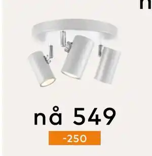 Skeidar Tube spot plate-3 hvit tilbud