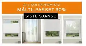 Skeidar ALL SOLSKJERMING MÅLTILPASSET 30% tilbud