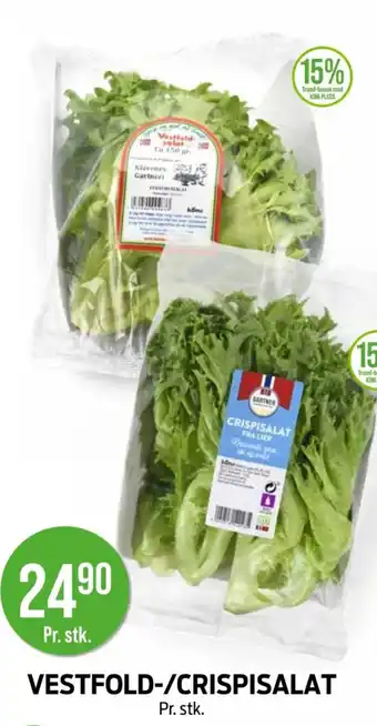 Kiwi VESTFOLD-/CRISPISALAT tilbud