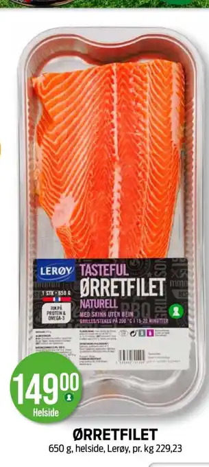 Kiwi ØRRETFILET tilbud