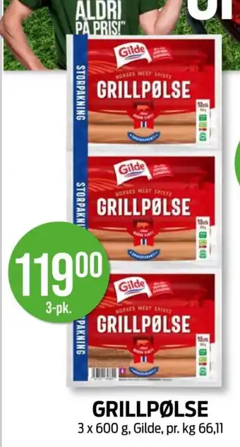 Kiwi GRILLPØLSE tilbud