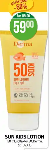 Kiwi SUN KIDS LOTION tilbud
