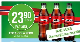 Kiwi COCA-COLA ZERO tilbud