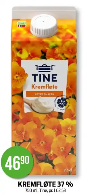Kiwi KREMFLØTE 37% tilbud