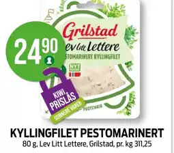 Kiwi KYLLINGFILET PESTOMARINERT tilbud