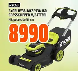 Coop Obs RYOBI RY36LMXSP53A-160 GRESSKLIPPER M/BATTERI tilbud