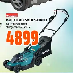 Coop Obs MAKITA DLM330SM GRESSKLIPPER Batteridrevet motor, stillegående 450 W 18 V tilbud