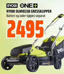 Coop Obs RYOBI OLM1833B GRESSKLIPPER Batteri og lader kjøpes separat tilbud