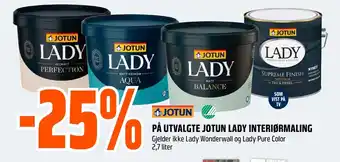 Coop Obs PÅ UTVALGTE JOTUN LADY INTERIØRMALING Gjelder ikke Lady Wonderwall og Lady Pure Color 2,7 liter tilbud