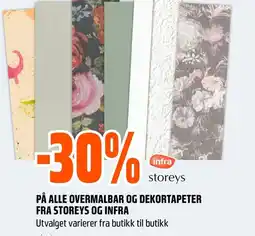 Coop Obs PÅ ALLE OVERMALBAR OG DEKORTAPETER FRA STOREYS OG INFRA tilbud