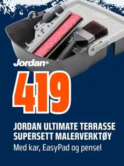 Coop Obs JORDAN ULTIMATE TERRASSE SUPERSETT MALERVERKTØY Med kar, EasyPad og pensel tilbud