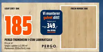 Coop Obs PERGO TRONDHEIM 1-STAV LAMINATGULV tilbud