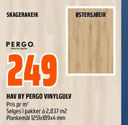 Coop Obs HAV BY PERGO VINYLGULV Pris pr m² tilbud