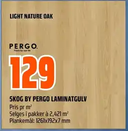 Coop Obs SKOG BY PERGO LAMINATGULV Pris pr m² tilbud