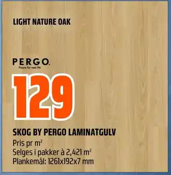 Coop Obs SKOG BY PERGO LAMINATGULV Pris pr m² tilbud