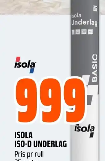 Coop Obs ISOLA ISO-D UNDERLAG tilbud