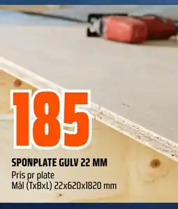 Coop Obs SPONPLATE GULV 22 MM tilbud