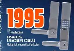 Coop Obs EASYACCESS EASYCODE V2 KODELÅS Mekanisk nødnøkkelfunksjon tilbud